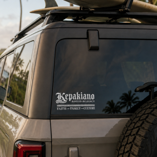 Signature Kepakiano Word Mark - Clear Raised Sticker