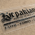 Signature Kepakiano Word Mark - Clear Raised Sticker