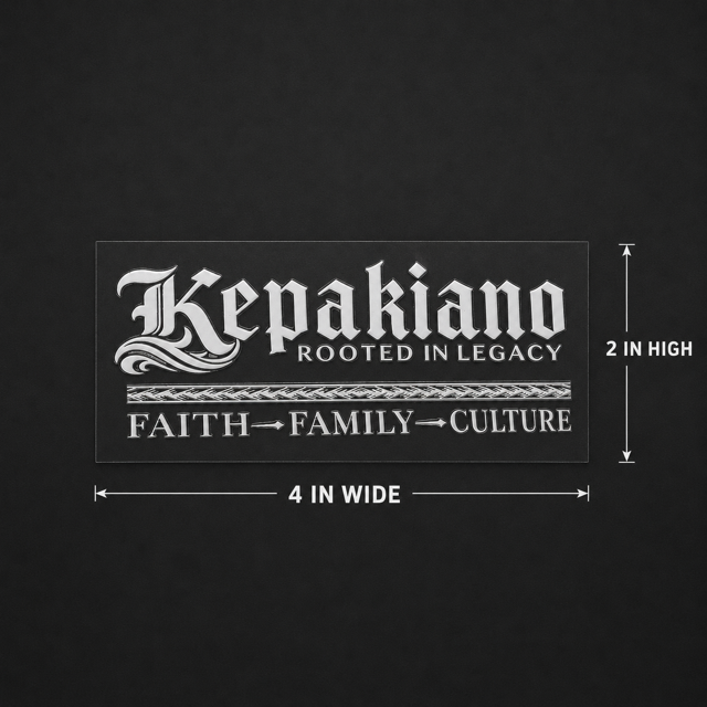Signature Kepakiano Word Mark - Clear Raised Sticker