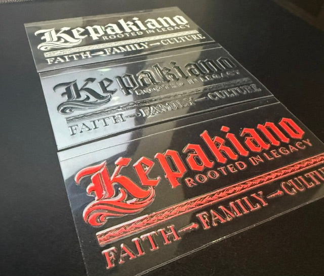 Signature Kepakiano Word Mark - Clear Raised Sticker