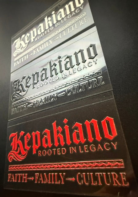 Signature Kepakiano Word Mark - Clear Raised Sticker